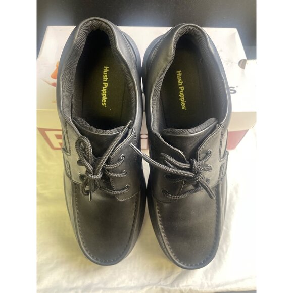 Hush Puppies Men\'s Black Leather Casual Shoes Size 13M SKU 3101 main image 4